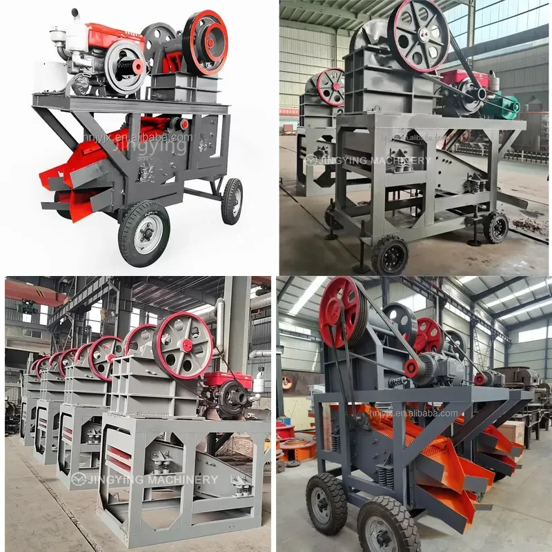 2026 CE Small Portable Jaw Crusher for Sale Portable Rock Ore Crusher Jaw Crusher With Vibrating Feeder and Conveyor