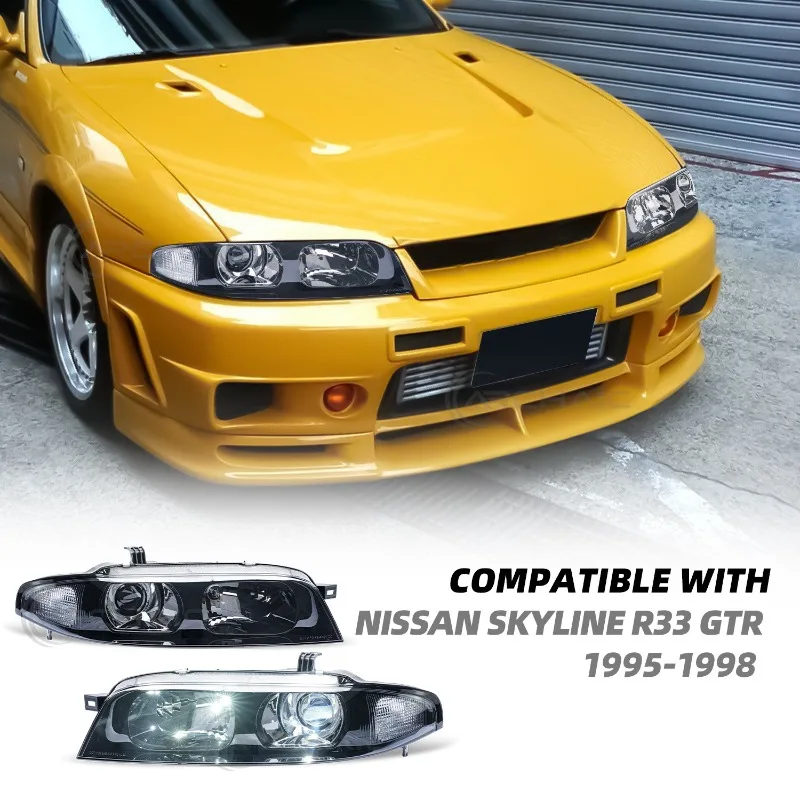 For 1990-1998 Skyline GTR-R33 Automotive Full LED Headlights c