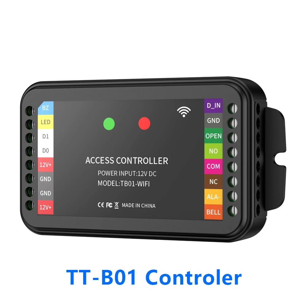Contrôleur d'accès WiFi TTLock 2.4G avec déverrouillage à distance par application, carte RFID, mot 