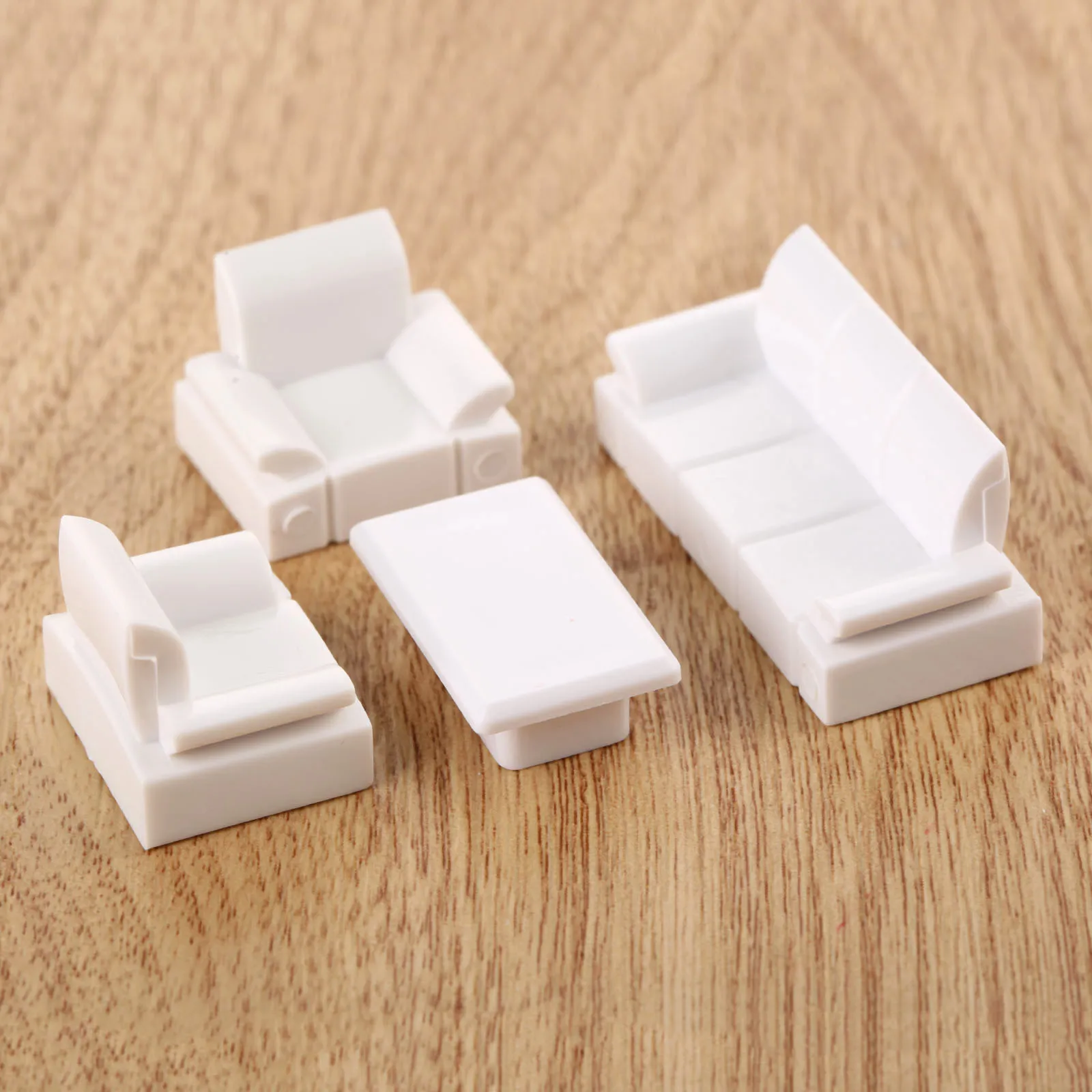 1:50 Scale Miniature Furniture Set Model Single Bed Best For Room Box Doll House Train Model Building Layout Accessories 10pcs view 6