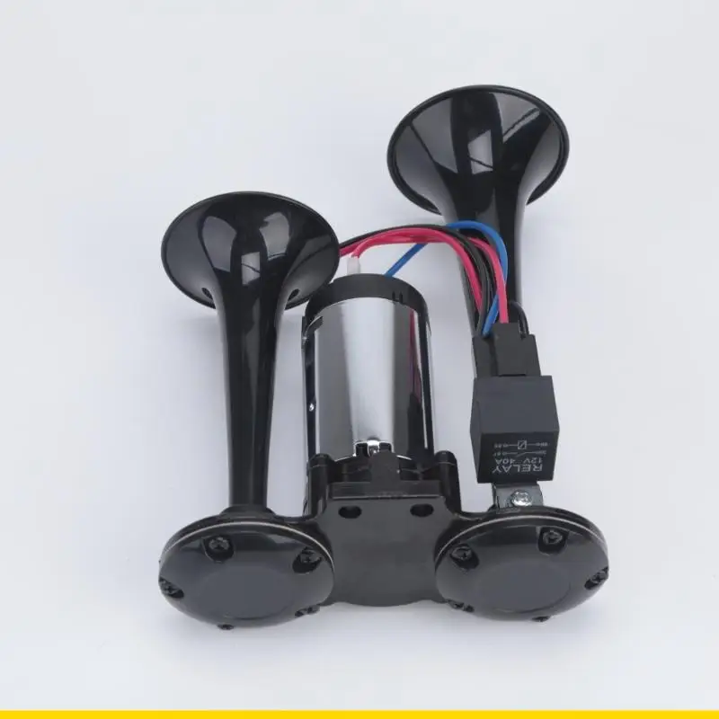 SZCH Vehicle Audible Warning Horn with Two-Trumpet, Double Trumpet Horn Enhanced Safety Easy Installation 12V 600DB