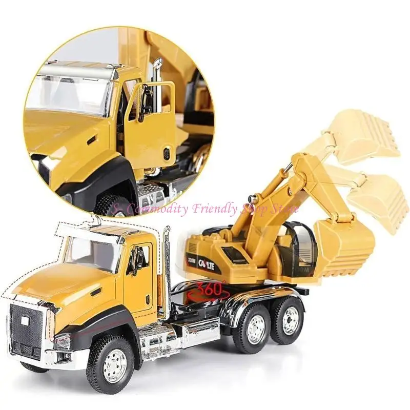 

85AE 3x Engineering Vehicle Car Early Learning Toy Model Excavator Vehicle for Boys