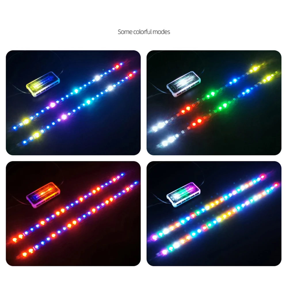 COOLMOON RGB Gaming LED Strip Light 5V ARGB Line for Aura Sync Motherboard Control PC Computer Case 40cm 4Pin RGB Light Strip