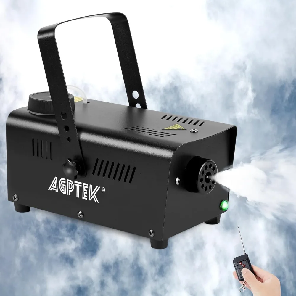 Fog Machine, AGPtEK Automatic Spray Smoke Machine with Colorful LED Light Effect, Wireless and Wired Remotes with Preheating