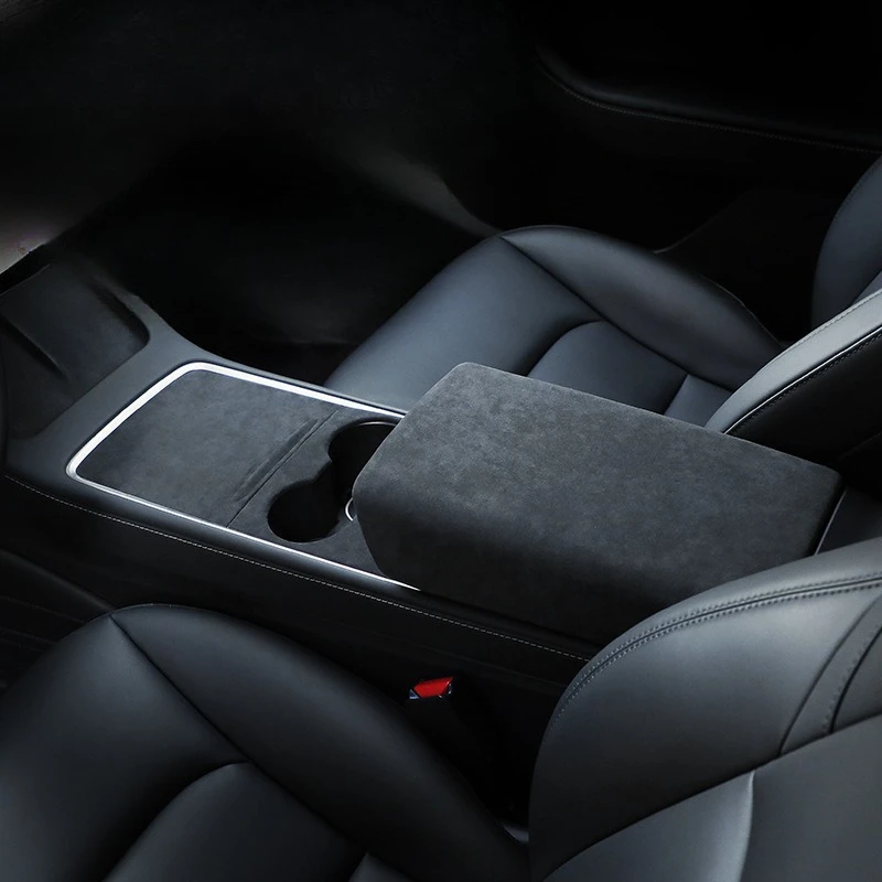 For Tesla Model 3/Y Central Control Panel Patch Suede Cup Panel Interior