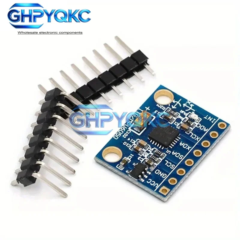 GHPYQKC GY521 GY-521 MPU6050 IIC I2C Interface 3 Axis Analog Gyroscope Sensor Accelerometer Compatible Module for Arduino