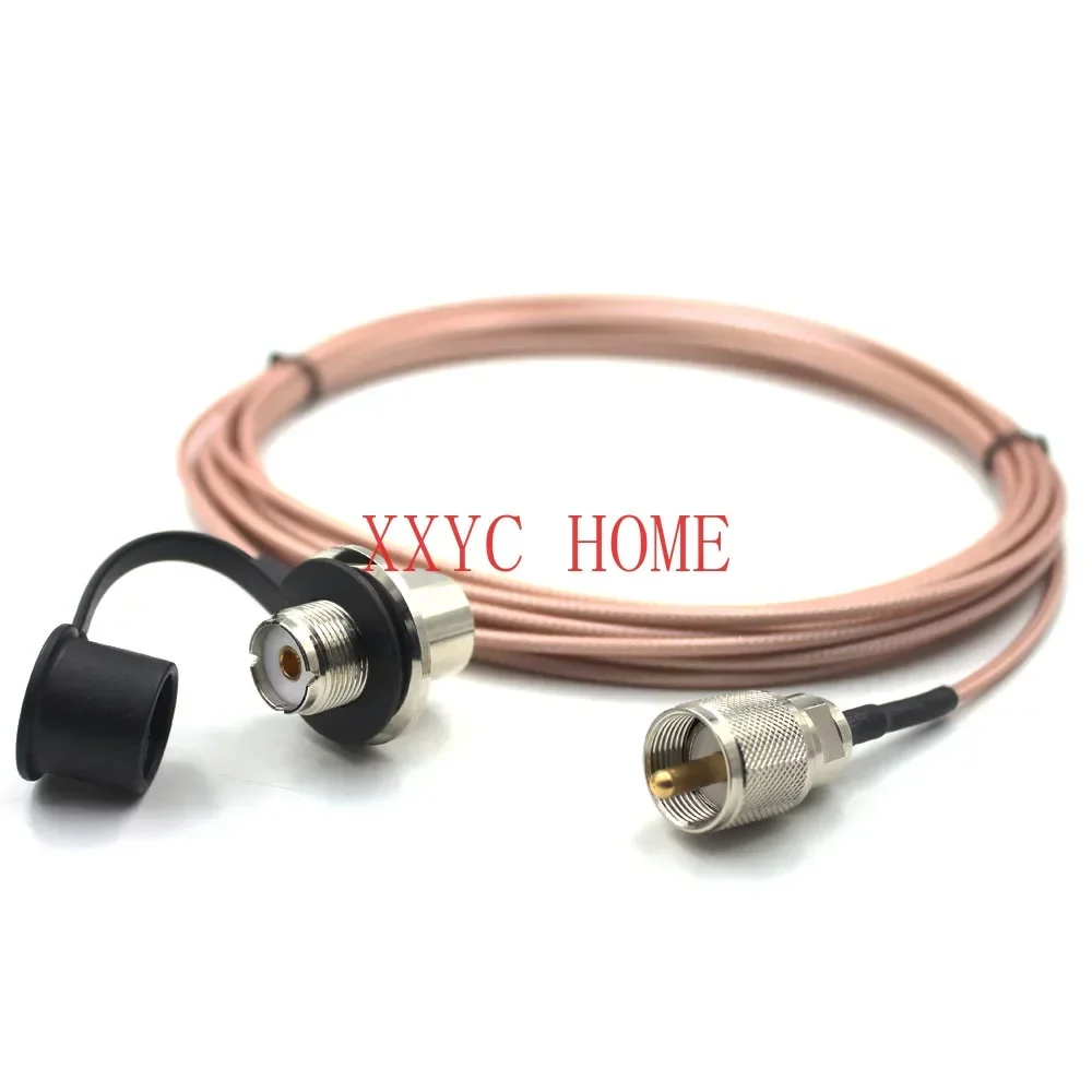 Pink 5 Meter 316 Coaxial Cable UHF/PL-259 Male to Female  KT-8900D TYT TH-9800 Mobile Radio Walkie Talkie Antenna