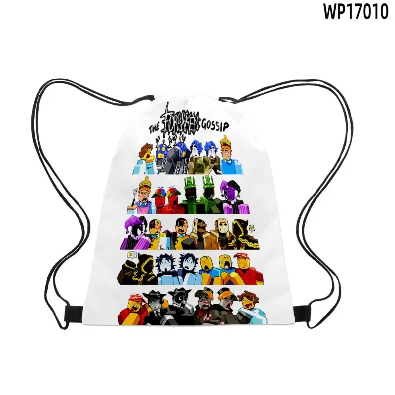 Anime Roblox Forsaken Gubby Backpack Portable Drawstring Bag Drawstring Pocket Miscellaneous Bags Travel School Backpack