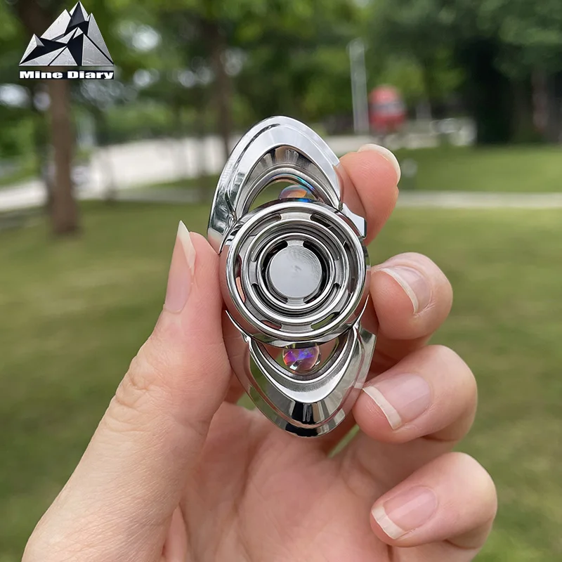 

Premium Fidget Gyros Stainless Steel Polished Hand Spinner EDC Gyros Metal Stress Relieving Toy Adult Anxiety Fidget Toys