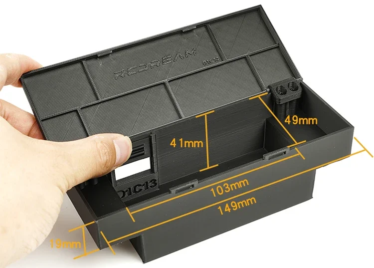 RCDream-caja de herramientas de simulación de batería, jaula enrollable para 1/10 RC Crawler Car, Wild-Defender RD110, accesorios para camioneta de 2 puertas