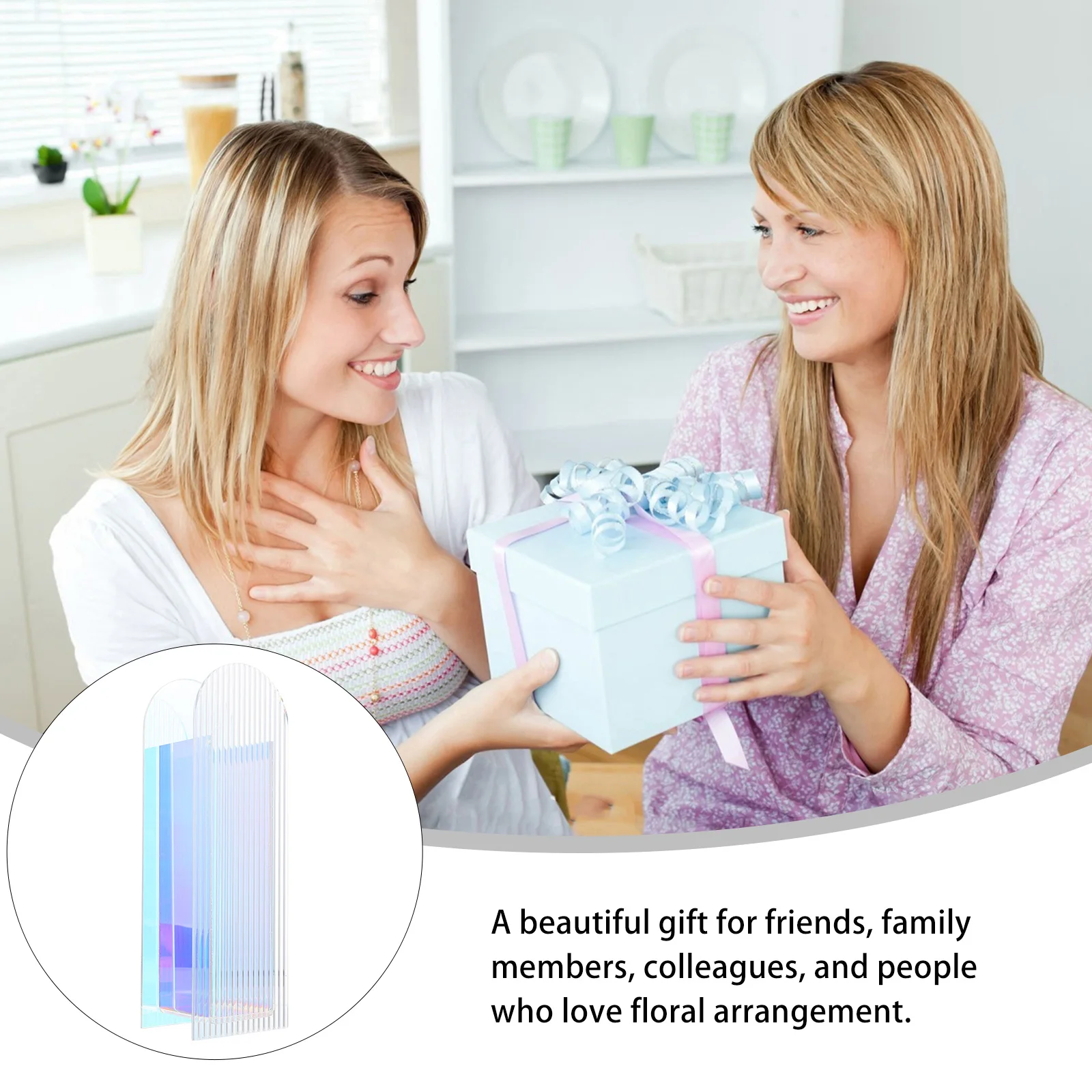 

Unique Vase Acrylic Office Desk Decor for Dining Table Decorate Flower Ornament