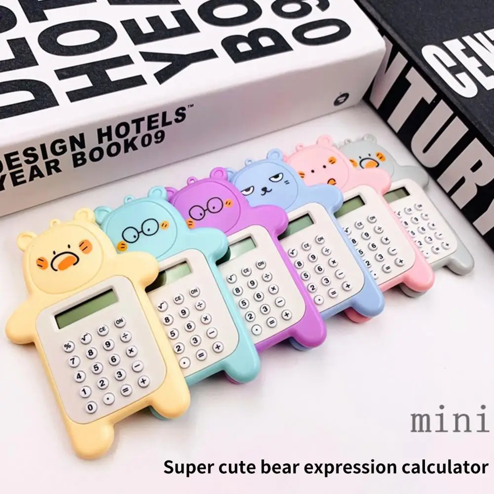 Mini calculadora adorável calculadora eletrônica brincalhão expressão exame calculadora