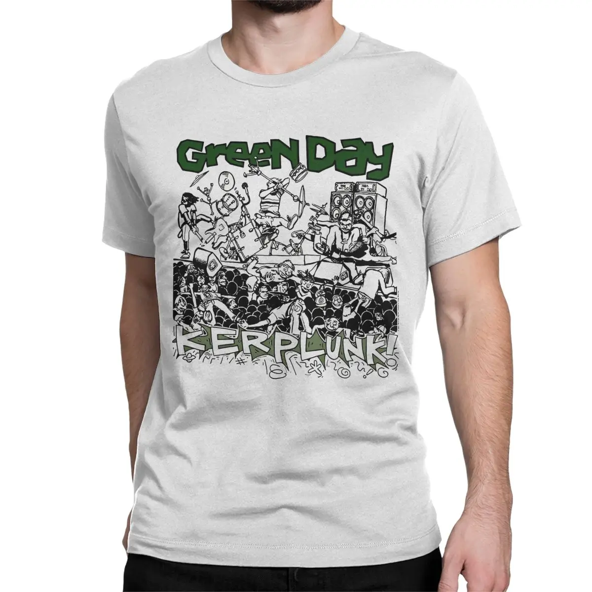 Green Day American Punk Rock Music T Shirts Men Women 100% Cotton Unique T-Shirts Round Neck Tees Short Sleeve Clothes Party