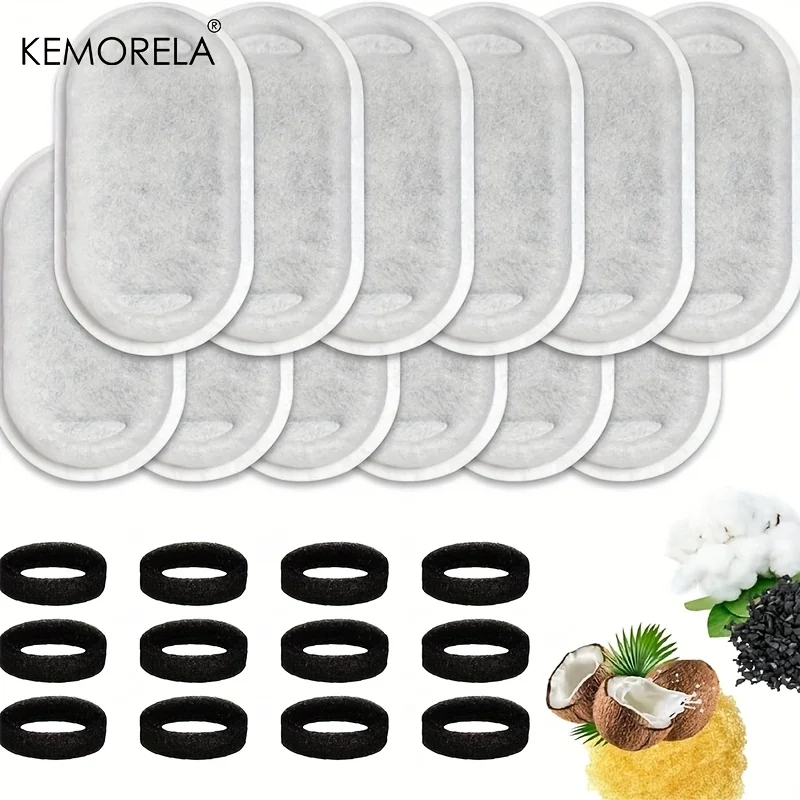 

12PCS Cat Water Fountain Activated Carbon Sponge Filters – Replacement Filters for Stainless Steel Water Dispenser