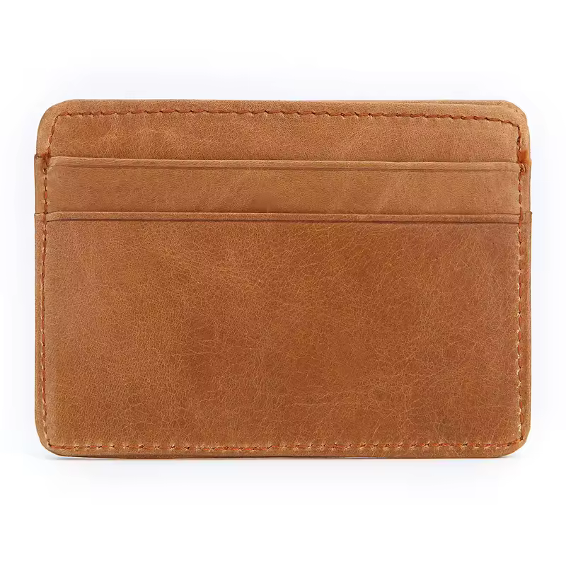 New Cow Leather Men's Card Bag Coin Purse Slim Credit Card Holder Wallet For Men and Women ID Card Pocket - Image 13