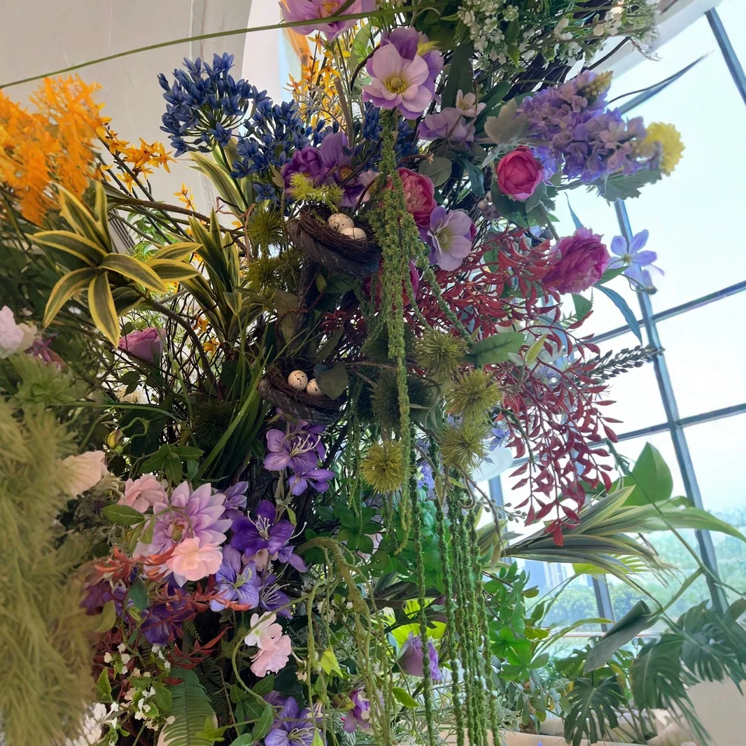 Creative New Product Simulation Flower Arch Wedding Arch Activity Advertisement Can Add Logo Simulation Rattan Wedding Auction
