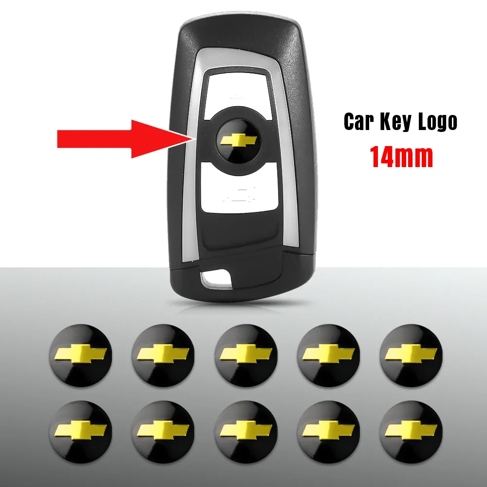 

5/10pcs 14mm Car Remote Key Sticker Logo 3D Aluminum Badge Button Sticker For Chevrolet Cruze Captiva Trax Malibu Tahoe Equinox