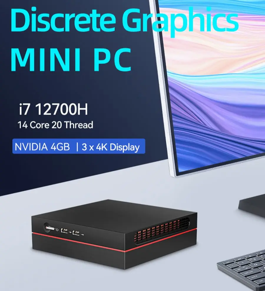 Mini PC Gaming  Intel Core I7 12650H Windows10 Linux Nvidia GTX 1060 4GB 2xDDR4 WIFI &BT 4G/5G Gamer Computer