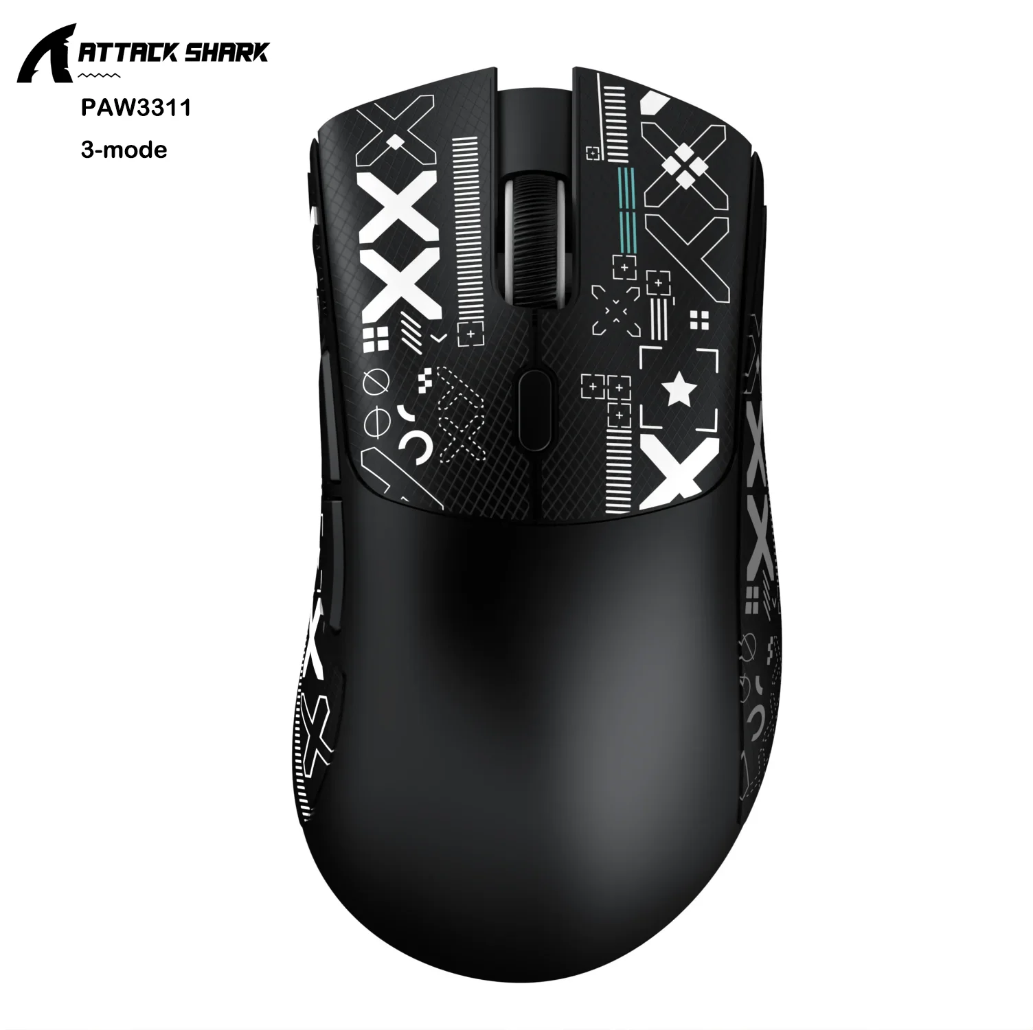 Ratón inalámbrico Bluetooth para juegos Attack Shark R1, 18K DPI PAW3311, conectividad triple modo, 59g ligero, para PC, computadora portátil y Mac