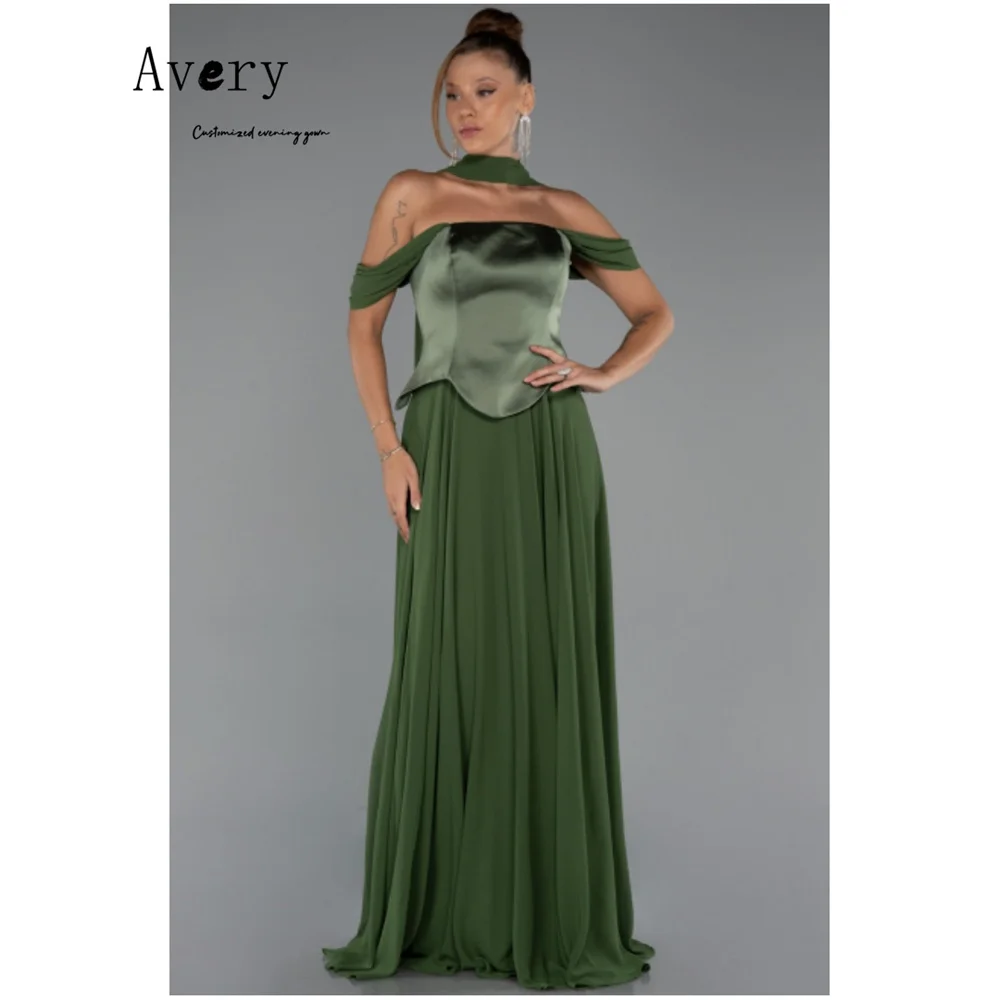 

Avery Customized Fishtail Green Off-shoulder Sleeveless Luxurious Party Dresses 2025 Woman Luxury Evening Dress Elegant Gown