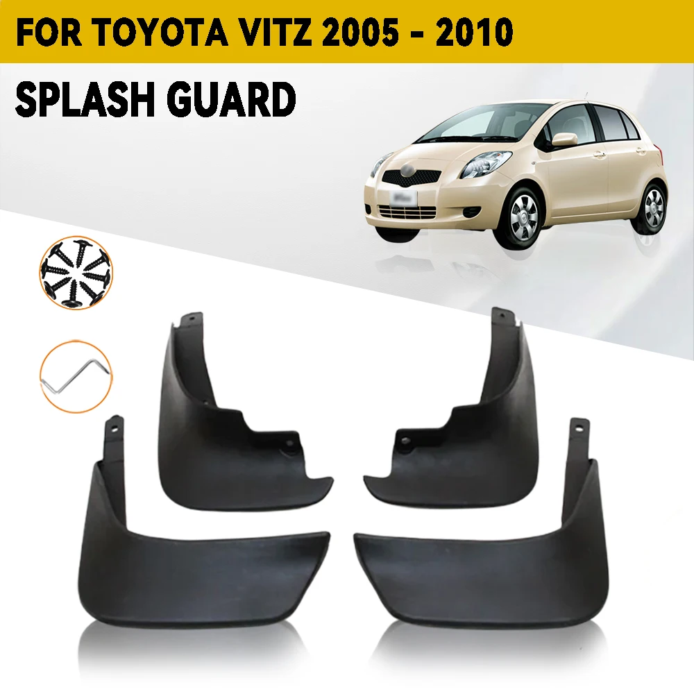 

Матовый черный пластик из АБС-пластика для Toyota Vitz 2005-2011, автомобильный брызговик, автомобильные аксессуары, внешнее украшение