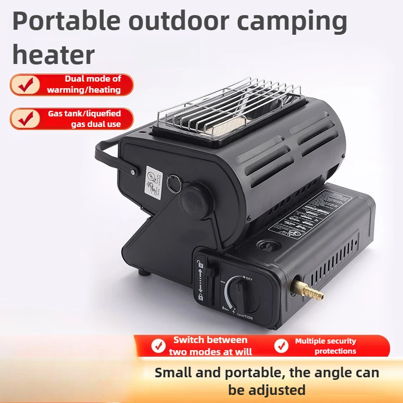 Multifunctional Dual-purpose Cassette Furnace Portable Outdoor Camping Heater Mini Gas Stove for Heating & Cooking