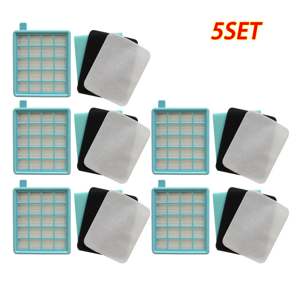 5set Best Sell HEPA Filter For Philips Power Pro Active And Compact Vacuum Cleaner. (Comparable with FC8058 / 01)