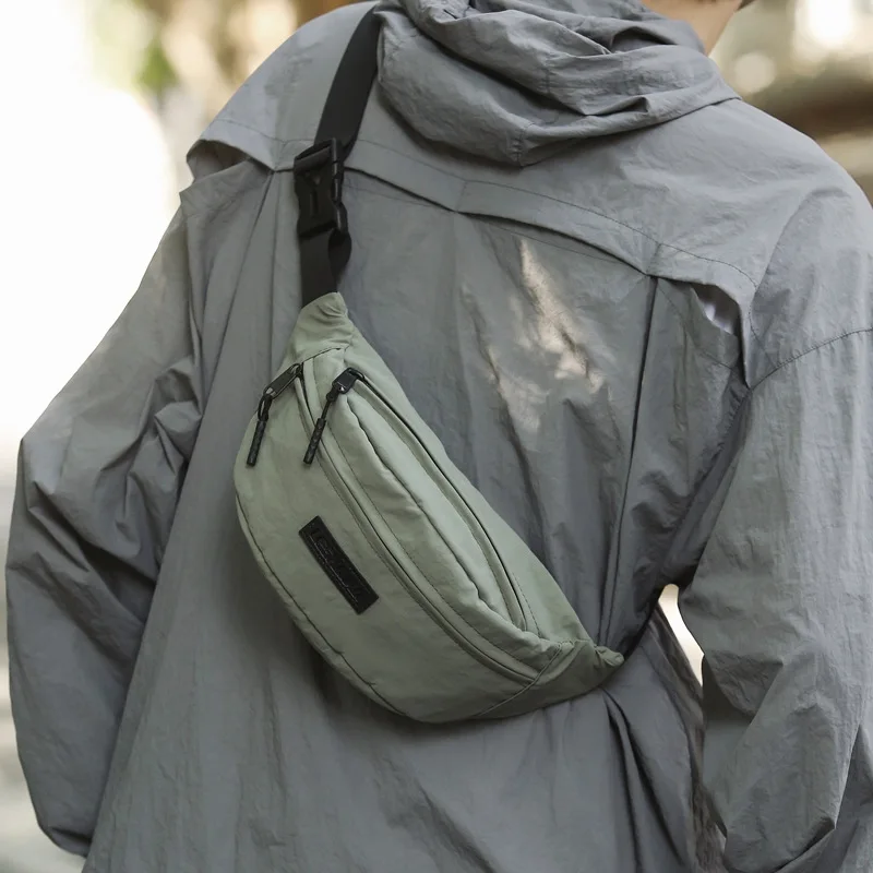 casual-men's-crossbody-bag-lightweight-commuting-small-shoulder-bag-japanese-workwear-single-strap-pure-color-sports-fanny-pack