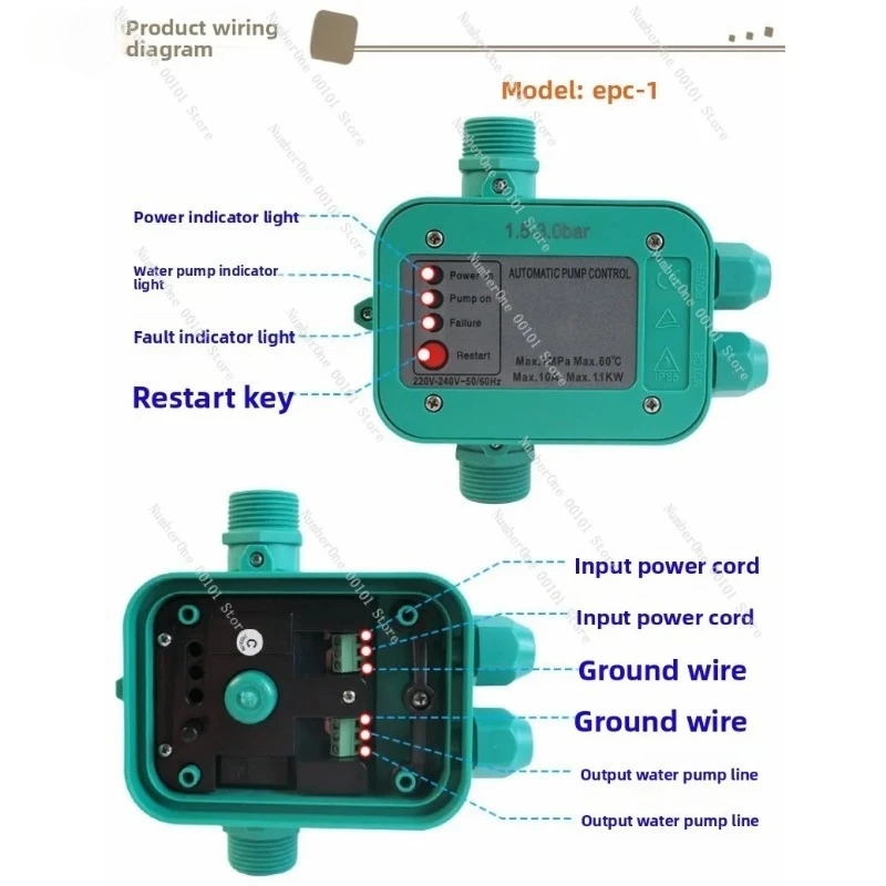 Solar Booster Pump Electronic Pressure Controller Switch Automatic for Water System