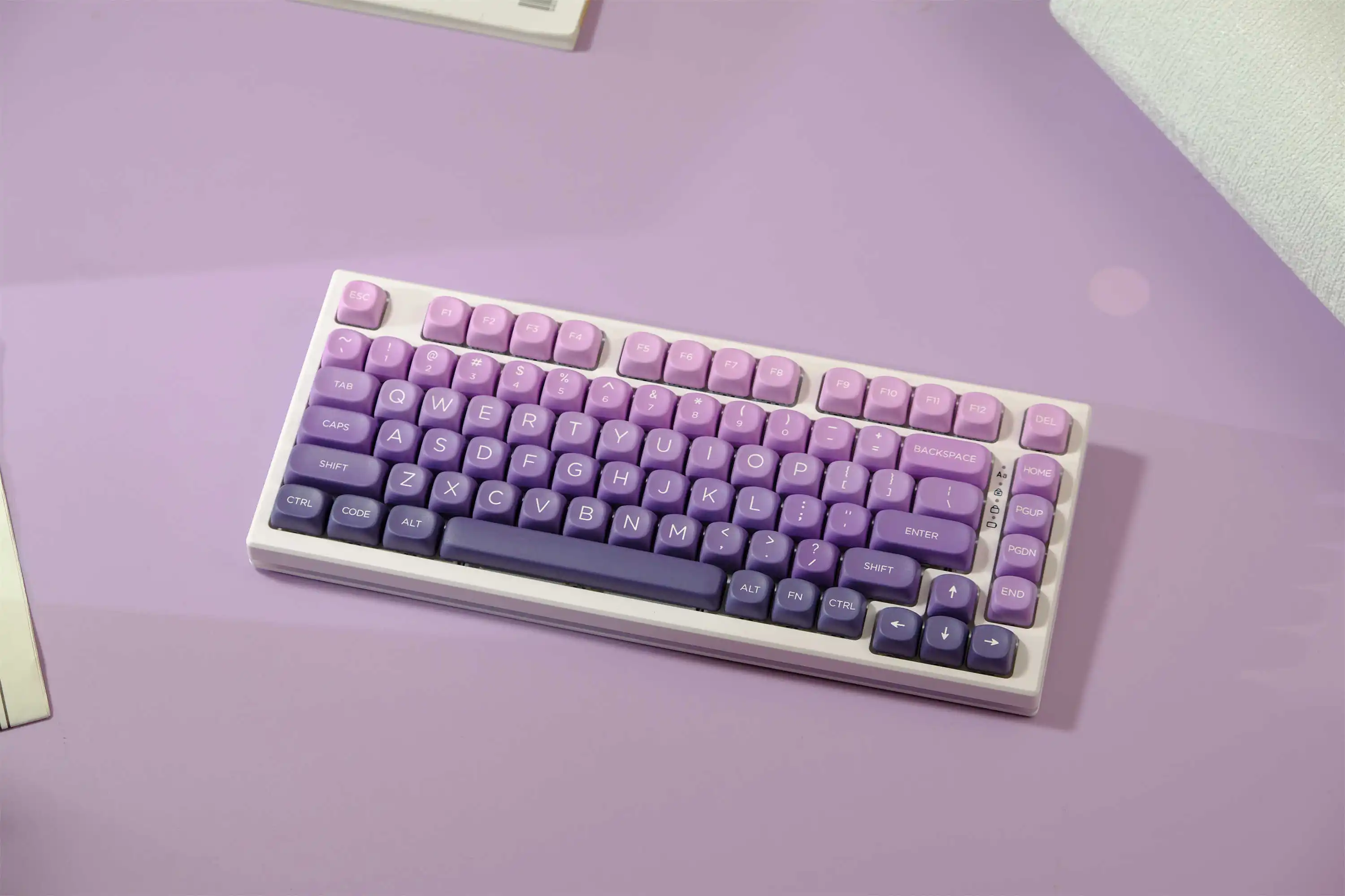 GMK Violet Keycap 126 Keys PBT Keycaps MOA Profile DYE-SUB Customized Keycaps For Mechanical Keyboard