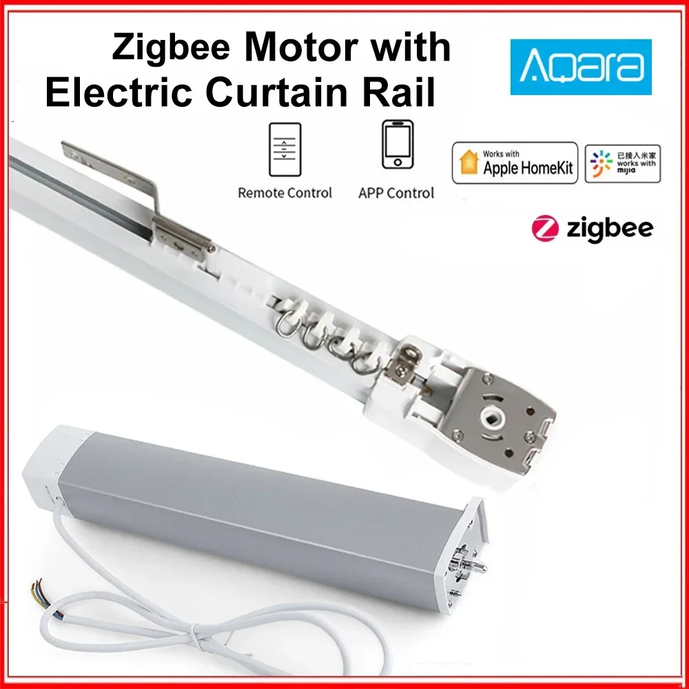 

For Aqara Smart Zigbee Curtain Drive Motor with1.6m-6.8m Electric Curtain Rail Track Mijia Homekit APP Automatic Control System