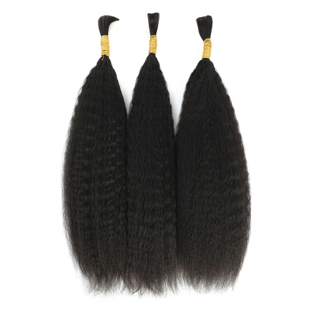 Kinky Steil Menselijk Vlechthaar Geen Inslag Yaki Bulkhaar Voor Het Vlechten Van 100% Onbewerkte Braziliaanse Remy Human Hair Extensions