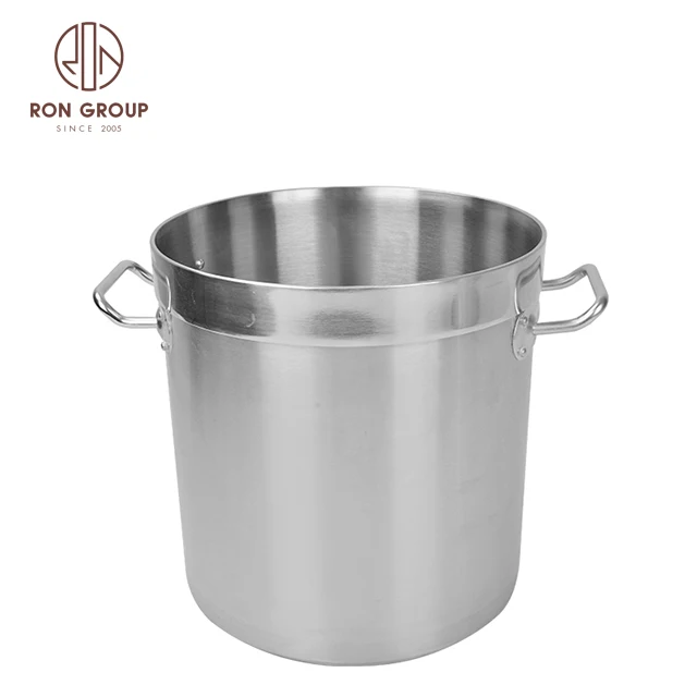 High Quality Commercial Catering Restaurant Kitchenware Stockpot Heavy Duty Stainless Steel Cookware Cooker Saucepan Soup Pot