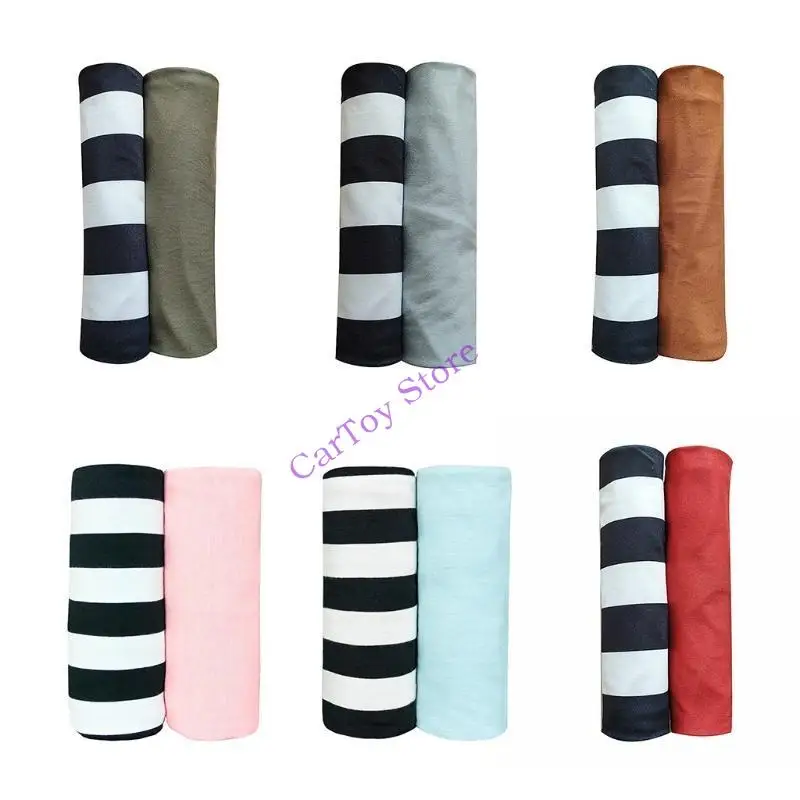 

634F 2 Pcs/Set 80x80cm Baby Cotton Receiving Blanket Infants Swaddling Wraps Newborn Bath Towel Bedding Shower Gifts