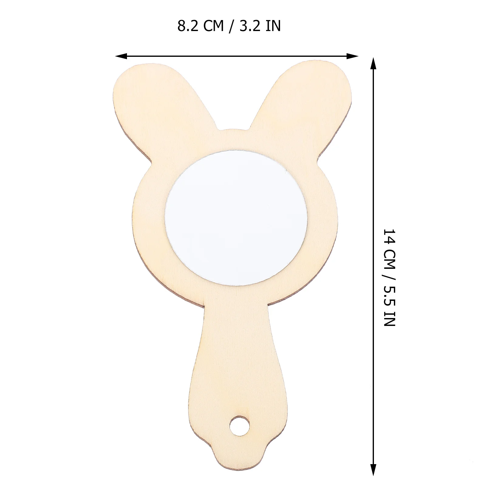 

10Pcs Small Wooden Mirror Unfinished DIY Hand Mirror for Painting Coloring Craft Beads Clay Decoration Unique Craft Project