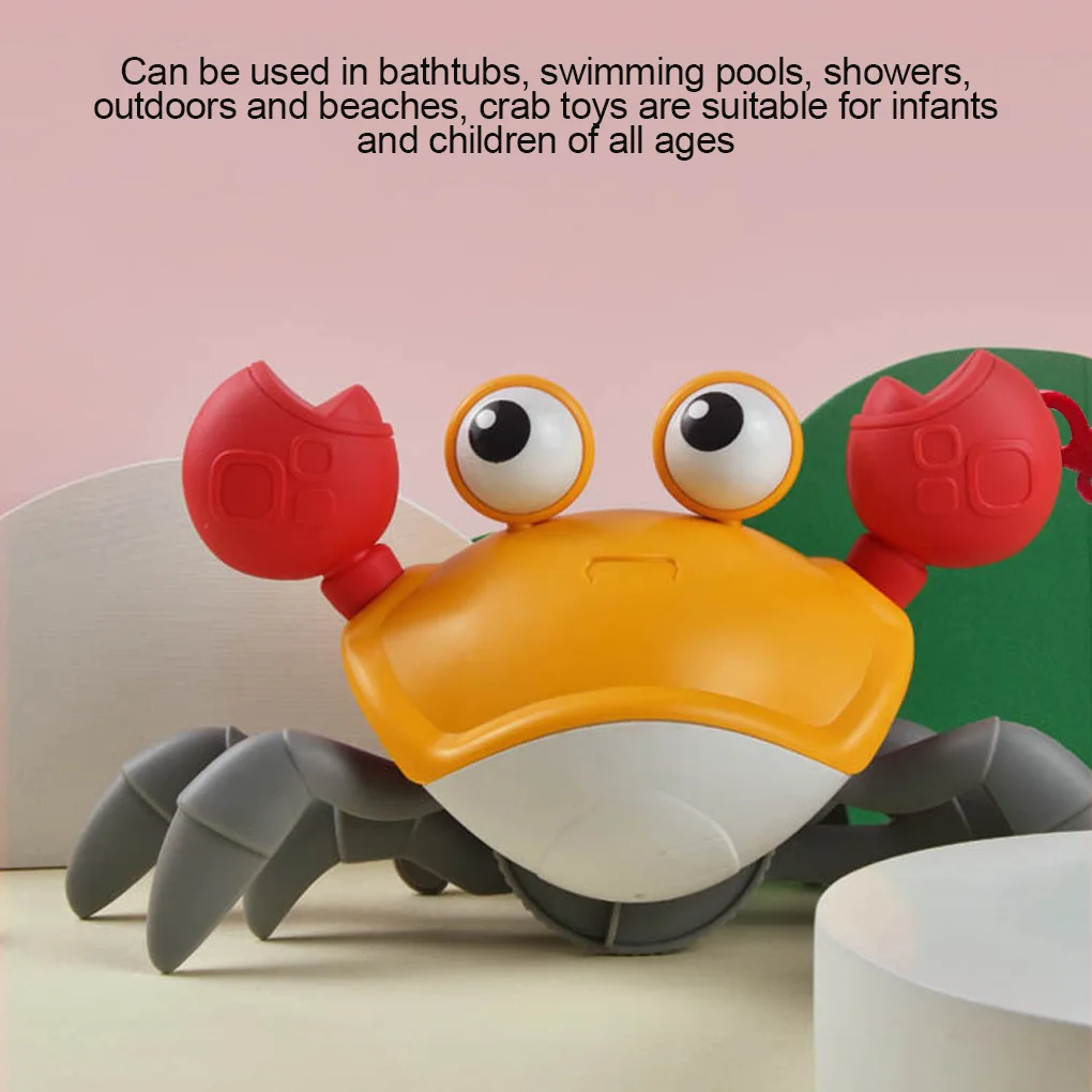 Jouet de baignoire pour bébé, jeu d'eau, crabe, horloge, accessoires de douche de plage portables pour enfants en bas âge, jouet mobile, cadeau de noël