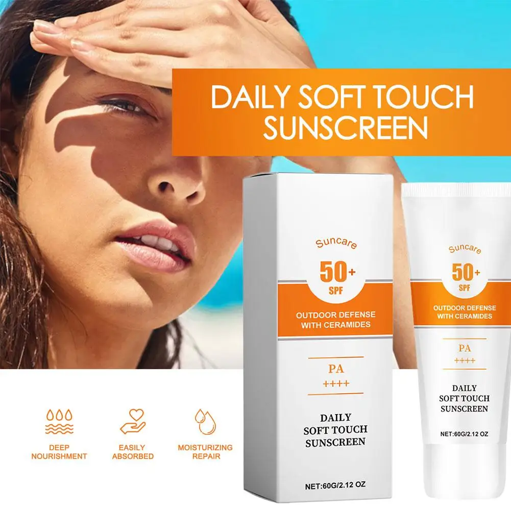 美白日焼け止め SPF50+ Pa++++ アンチサン ソーラーブロッカー リペア サンブロック フェイシャル スージング 防水 保湿 敏感肌用 F6C1
