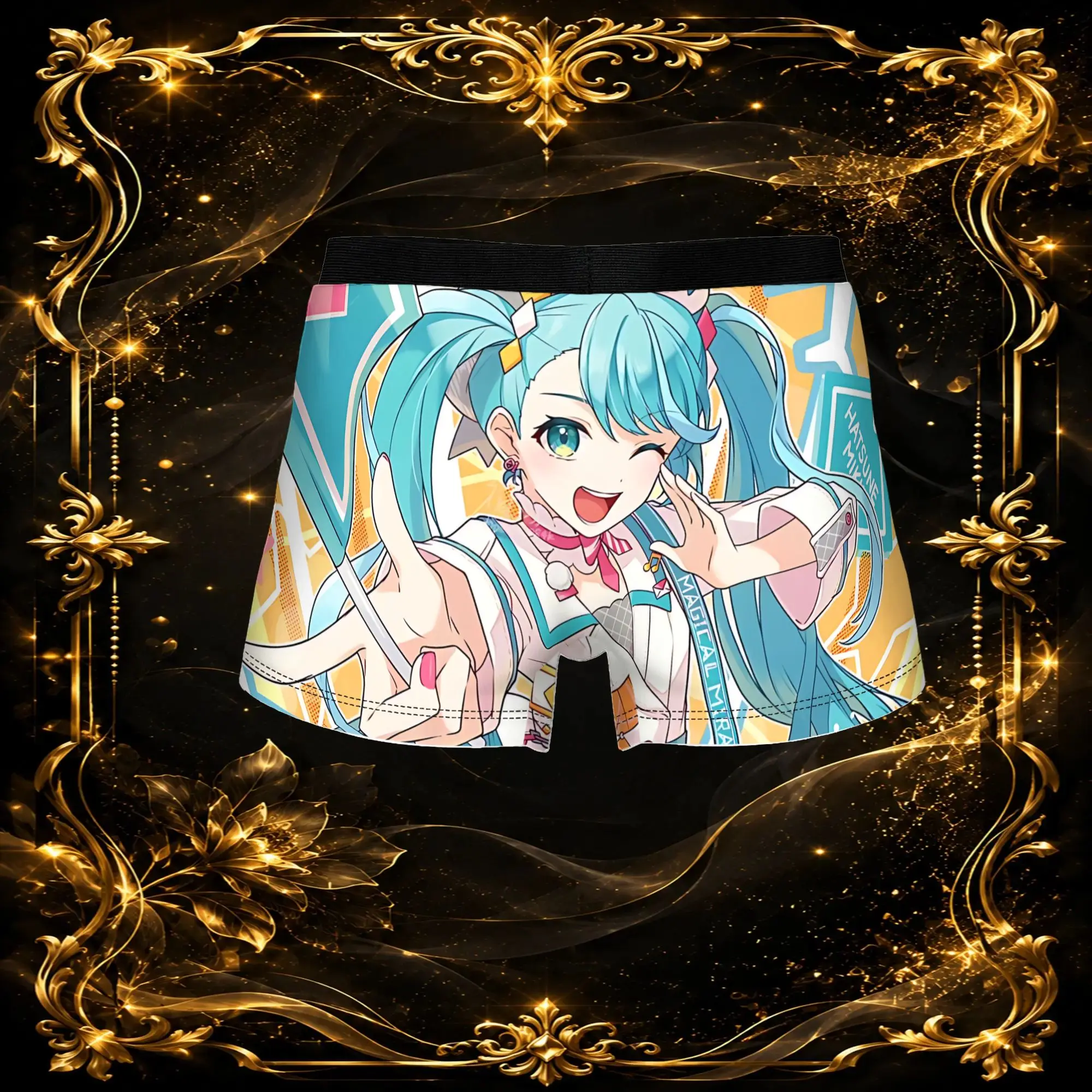 3Pcs  boxers Christmas Exclusive  Hatsune Miku Underpants Homme Panties Male Underwear Comfortable Shorts Boxer Briefs