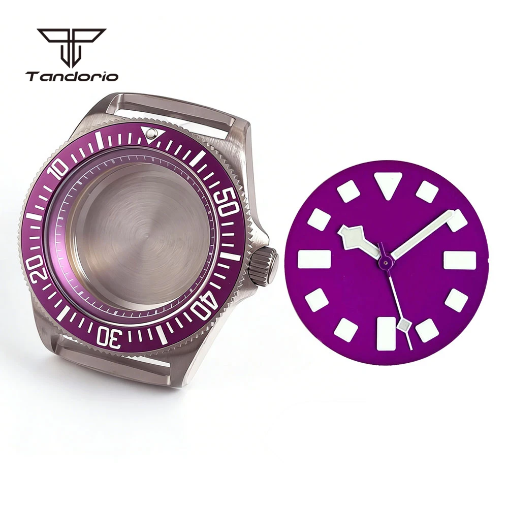 42mm Tactical Frog FXD Dive Titanium Watch Case Sapphire Glass Fit NH35 NH36 NH38 ETA2824 PT5000 Waterproof Wristwatch Parts