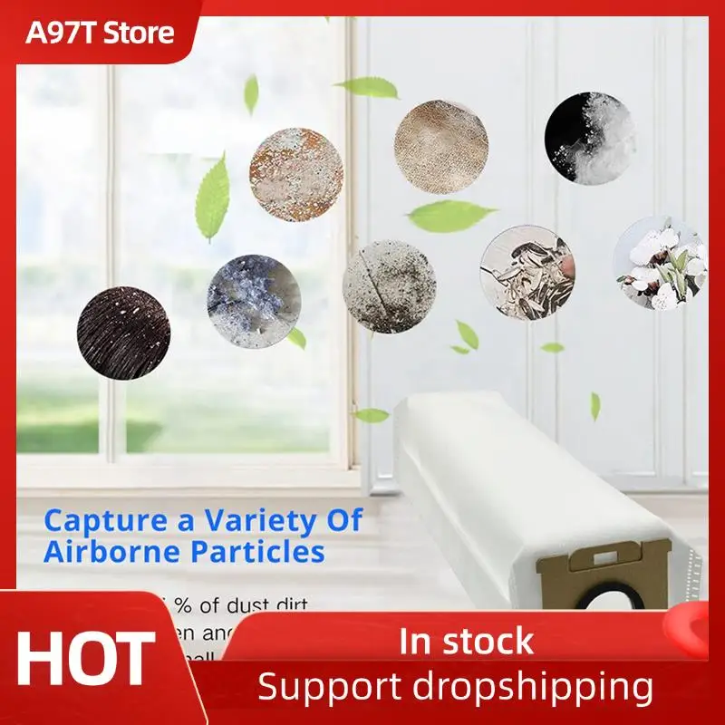 A97T 12PCS For Dreame Z10 Station Robot Vacuum Cleaner Dust Bag Replacement Spare Parts Non-Woven Garbage Dust Bag