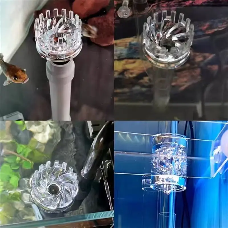 AFOURT-Plant Tank Water Filter Aquarium Skimmer Pipe Clear Surface Spins Inflow Outflow Fish Tank Cleaning Accessories 25Mm