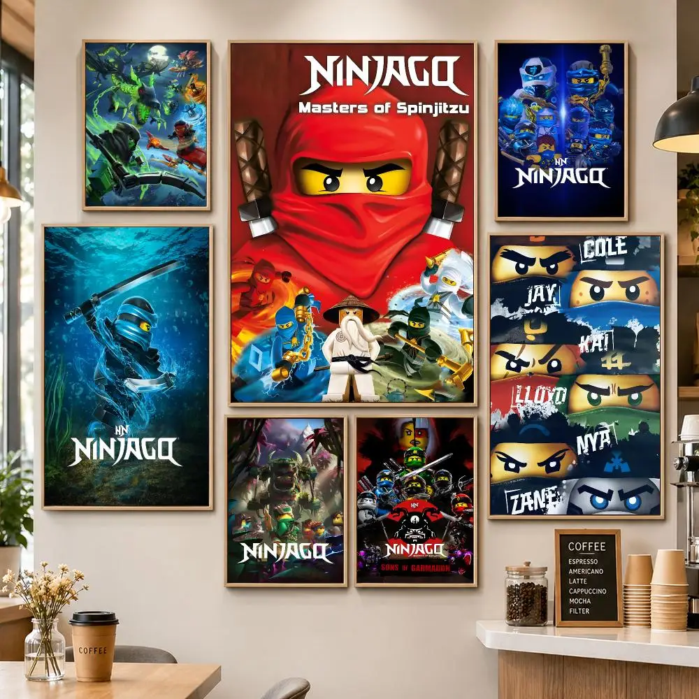 Cartoon Ninjago Dragons Rising Ninja Action Kids Poster HD Wall Decor Apartment Dorm Office Cafe Bedroom Home Gift