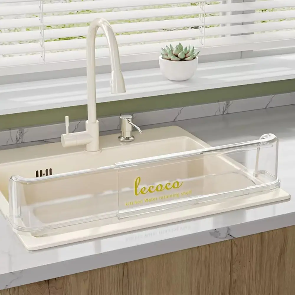 

Stretchable Sink Water Splash Guard Heighten Self-adhesive Sink Splash-proof Water Board Oil-Proof Reusable