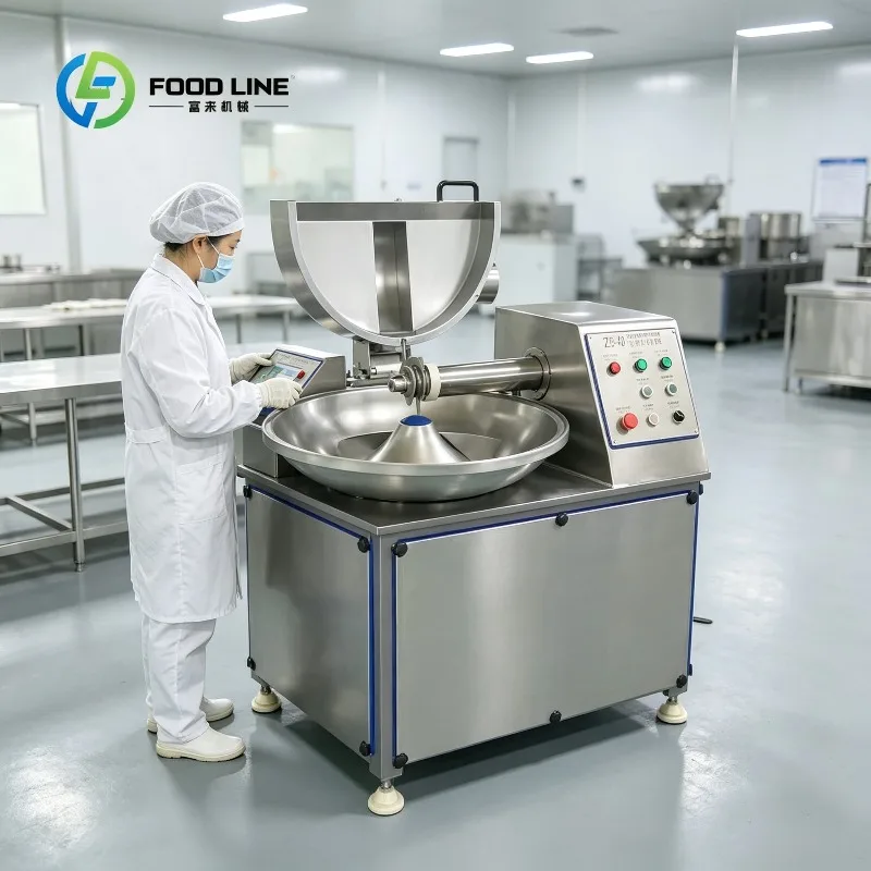 Customized Bowl Cutter Meat Chopper Machine Stainless Steel High Speed Commercial Food Processor for Sausage Making Plants