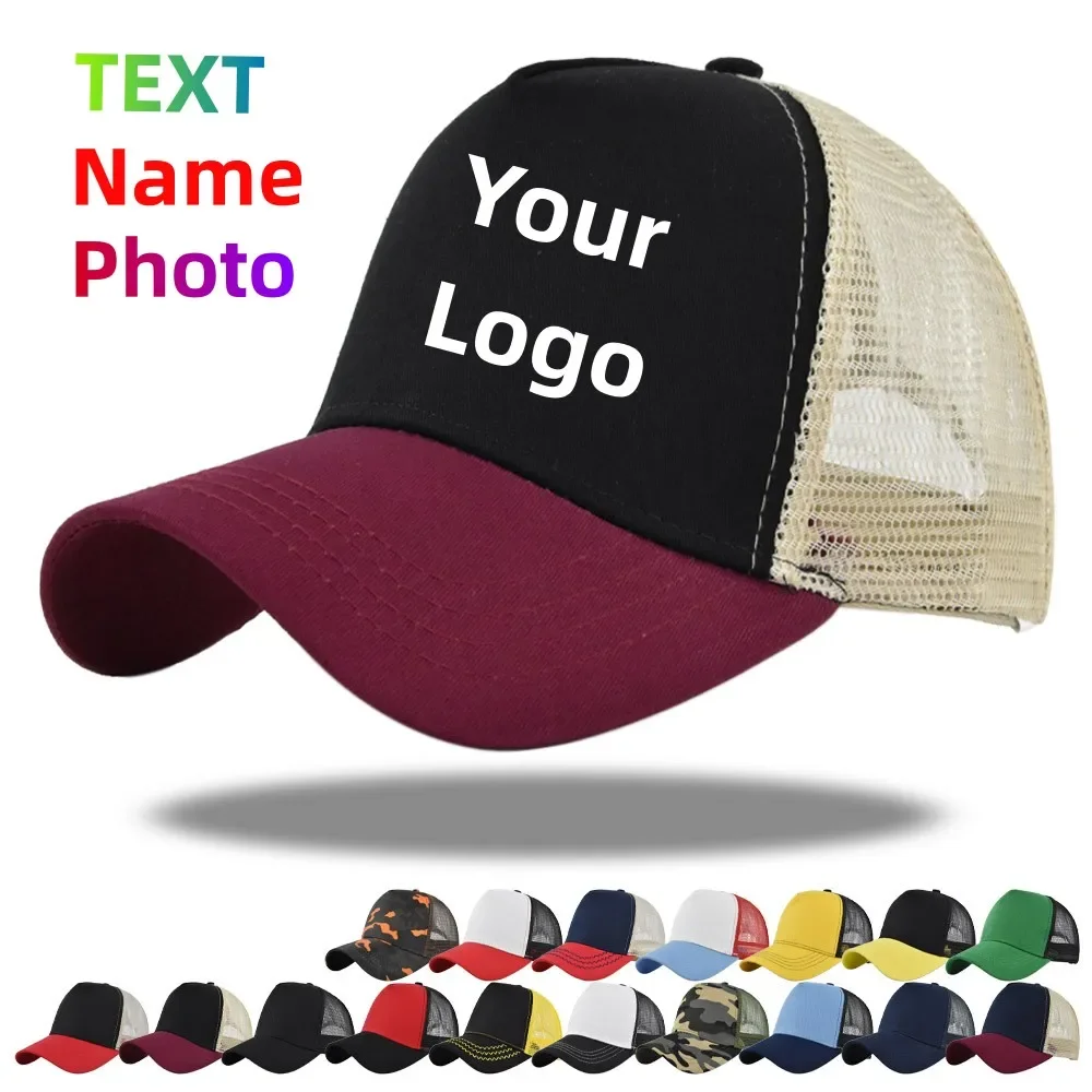 

Custom Embroidery Logo Women's Baseball Cap Adult Mesh Breathable Summer Snapback Unisex Golf Hat Outdoor Plain Visor