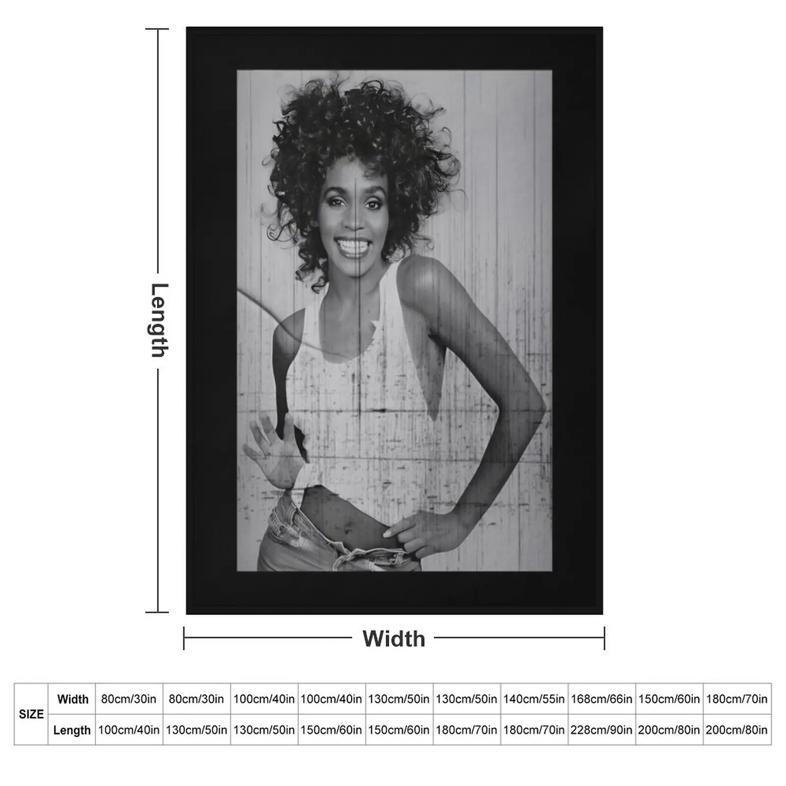 Whitney Houston Throw Blanket Retros Bed Thermals For Travel Hairy blankets and throws halloween Blankets