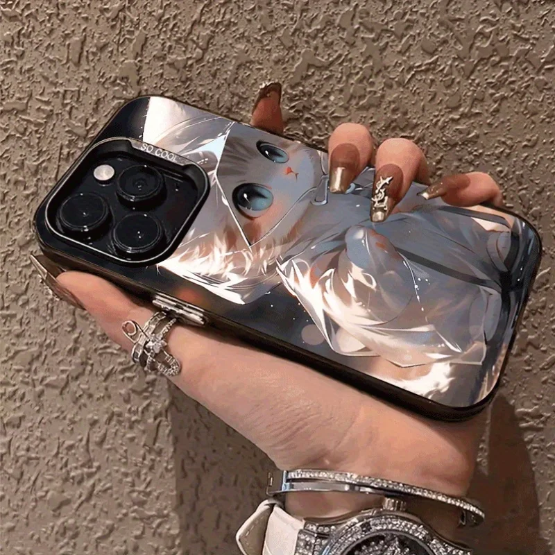 

Cute cat patterns phone case for iPhone 16 15 14 13 12 11 Pro/ Max/Plus shock-proof rear cover anti-fingerprint