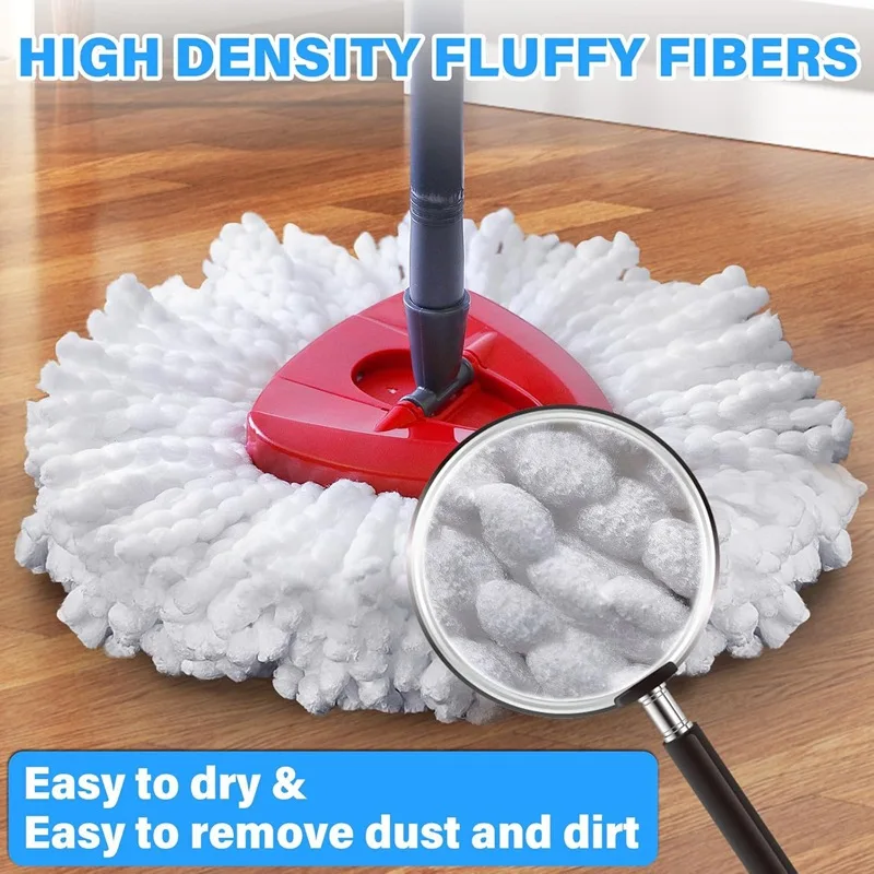 Suitable For Vileda And Ocedar Spin Mop Heads Triangular Cleaning Cloth Pad Brush Head Replacement Accessories