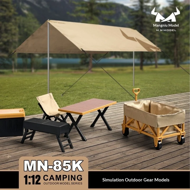 MN Model 1:12 MN-85K Alloy RC Off Road Vehicle Realistic Camping Gear Assembly Set Outdoor Collectible Decoration Toy