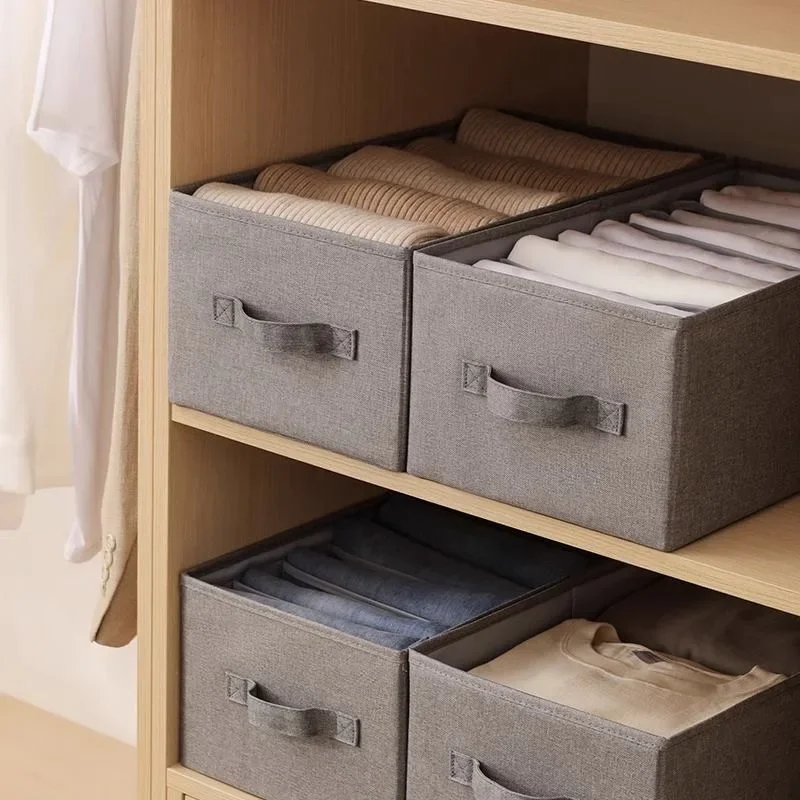 Fabric Storage Box Closet Divider Sweater Pants Organizer Cabinets Drawers Organizer Home Bedroom Clothes Organizer